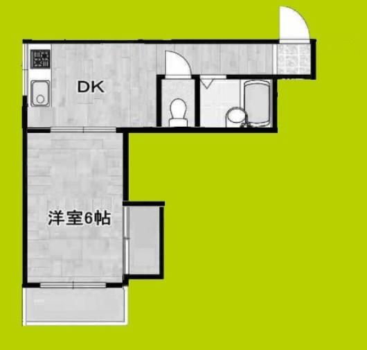 シティコーポアビコ(1DK/4階)の間取り写真