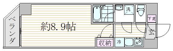 エスジーコート蒲田(1K/5階)の間取り写真