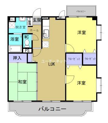 NEO LUMINE(3LDK/3階)の間取り写真