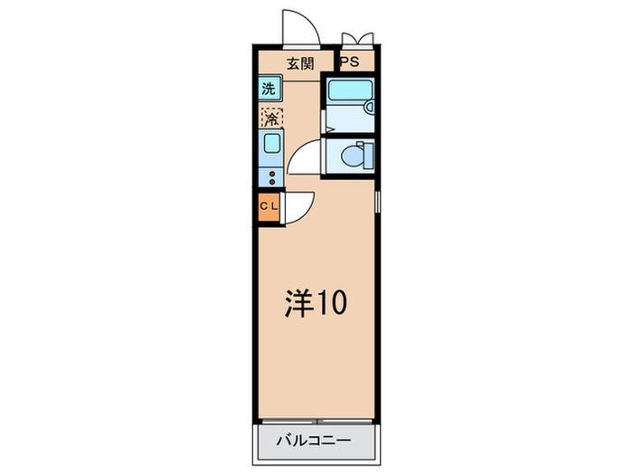 ビューライフ六甲東棟(ワンルーム/3階)の間取り写真