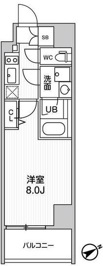 グラシアプレシス本駒込(1K/12階)の間取り写真