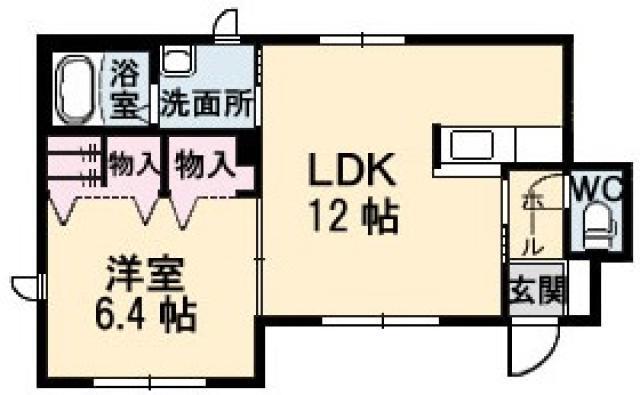 シャーメゾン ボナール B棟(1LDK/1階)の間取り写真