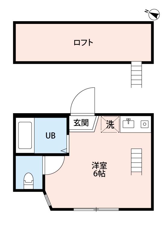 ベラカーサ横浜(ワンルーム/2階)の間取り写真