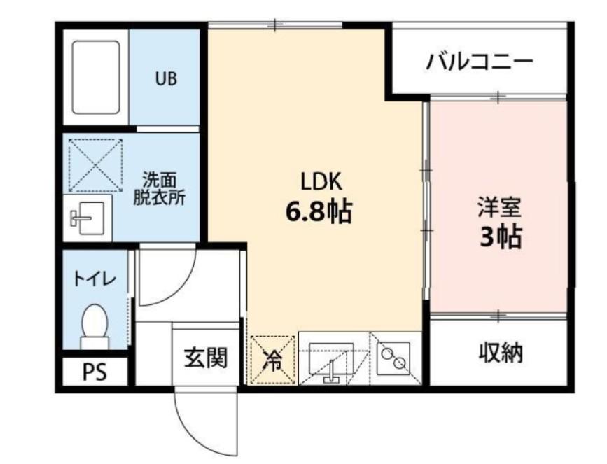 Y-HOUSE(1LDK/1階)の間取り写真