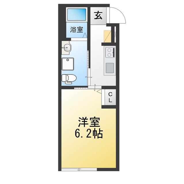 FT-KAMOI FLAT(1K/1階)の間取り写真