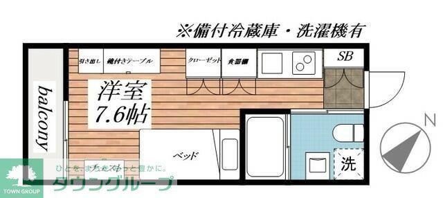 LIGERE南行徳イースト(ワンルーム/2階)の間取り写真