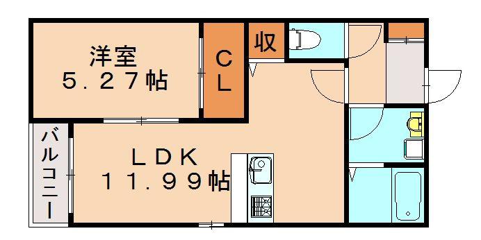 グランメゾン春日(1LDK/2階)の間取り写真