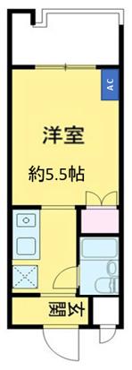 DELCCS浦和(ワンルーム/4階)の間取り写真