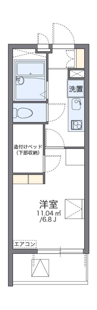 レオパレスひまわり荘(1K/3階)の間取り写真