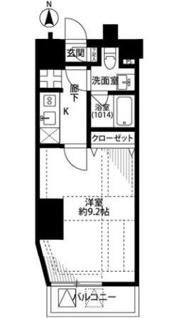 プレール・ドゥ―ク永福町(1K/4階)の間取り写真