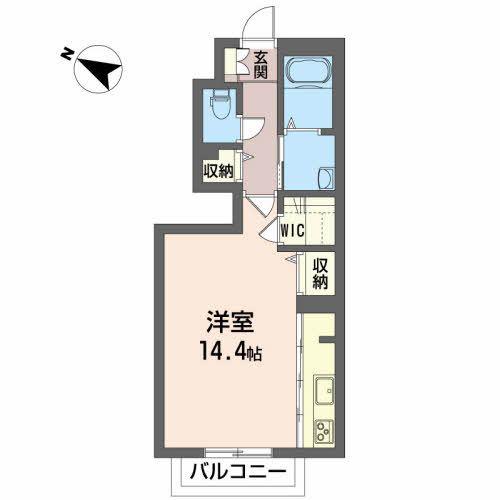 メゾンサト(ワンルーム/1階)の間取り写真