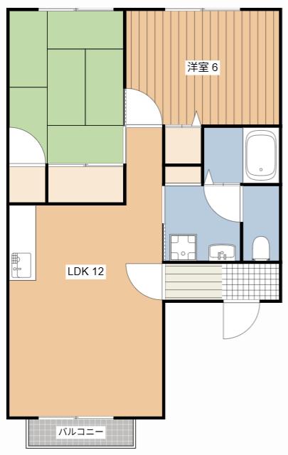 セジュールプランドールA(2LDK/1階)の間取り写真