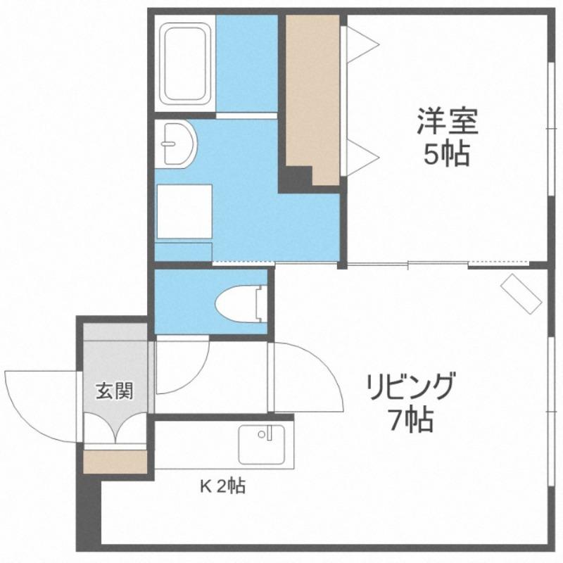 ガーデンクォーツ(1LDK/2階)の間取り写真