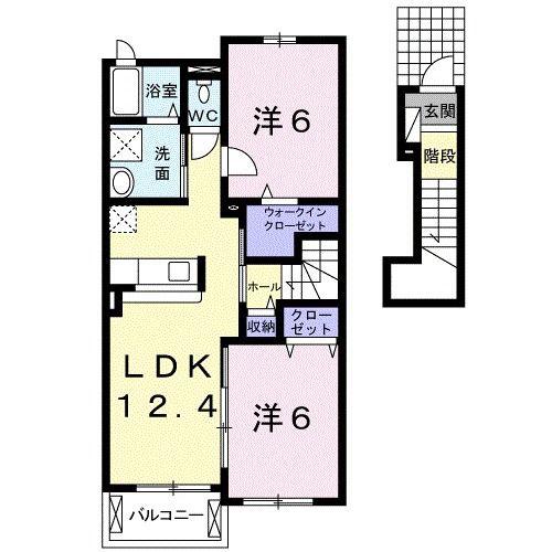 エストレージャ(2LDK/2階)の間取り写真