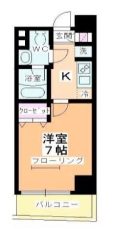 アルファコート西川口13(1K/2階)の間取り写真