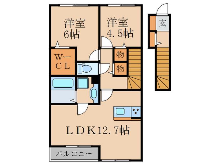 カモンポントロア(2LDK/2階)の間取り写真