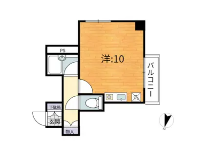 ホーユウコンフォルト長岡(ワンルーム/3階)の間取り写真