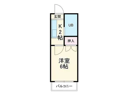 マウンテン6(1K/1階)の間取り写真