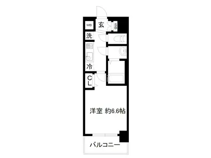プレサンス THE KYOTO 澄華(1K/5階)の間取り写真