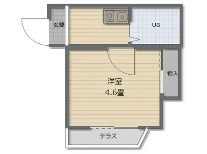 屏風ヶ浦アパート(1K/1階)の間取り写真