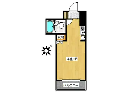 渡辺コーポ(ワンルーム/1階)の間取り写真