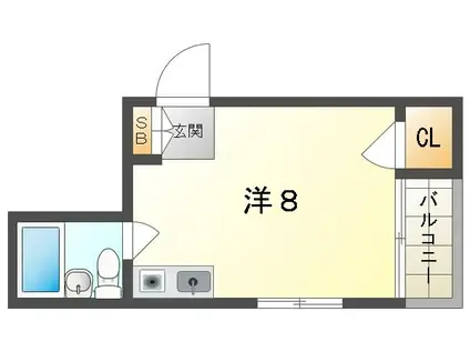 大日ニューハイツ(ワンルーム/3階)の間取り写真