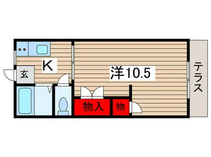 アパルト北條(1K/1階)の間取り写真