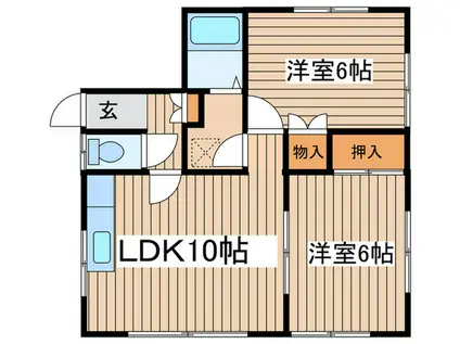 ハイセンスSUGAWARA1(2LDK/2階)の間取り写真