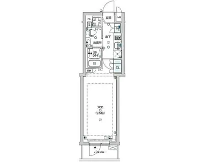 ガリシア蒲田サウス(1K/1階)の間取り写真