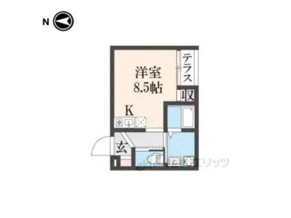 CHOUCHOUNAKAMIYAWES(ワンルーム/1階)の間取り写真