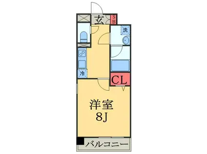 サンライズ・新町 大塚ビル(1K/4階)の間取り写真
