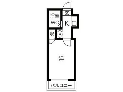 プライム八田(1K/1階)の間取り写真