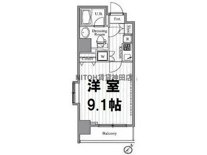 T&G神田マンション(1K/8階)の間取り写真