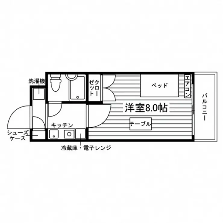 ヤングハイム谷塚 4階階 間取り