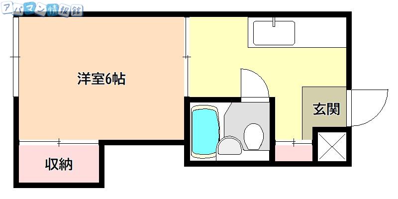 コーポノア(1K/2階)の間取り写真