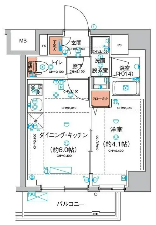 ハーモニーレジデンス東京羽田スカイブリッジ 3階階 間取り