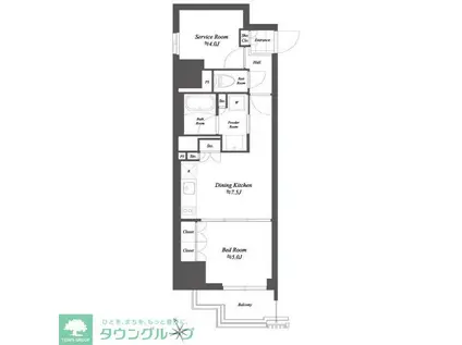 THE GATEHOUSE浅草雷門(1SLDK/2階)の間取り写真