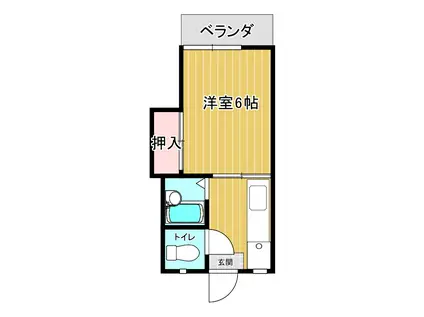 グリーンハウス坂口A(1K/1階)の間取り写真