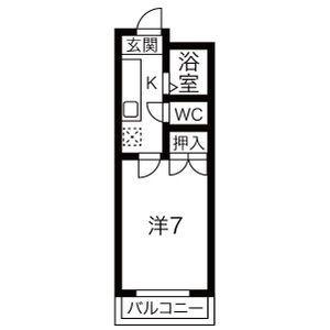 レークハヤI(1K/2階)の間取り写真