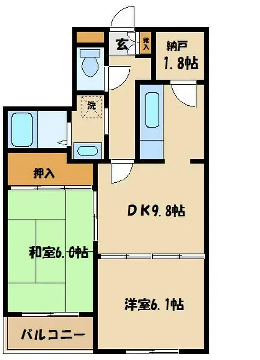 ル・ヴェルト調布 3階階 間取り