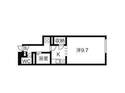 ジュネス(ワンルーム/1階)の間取り写真