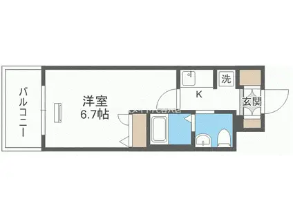 エステムコート梅田・天神橋IIIアヴァンテ(1K/4階)の間取り写真