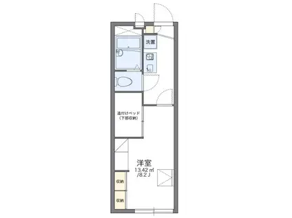 GATESMILLS(1K/2階)の間取り写真