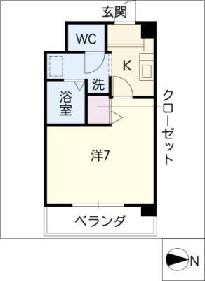 SK HOUSE(1K/1階)の間取り写真