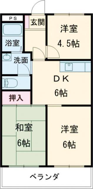 マウンティン本郷(3DK/4階)の間取り写真