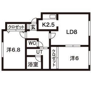 アコーデンスさや(2LDK/2階)の間取り写真