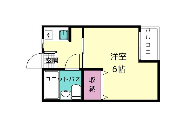 エムズ富雄(1K/2階)の間取り写真