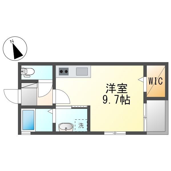 マンションKIZUNA(ワンルーム/2階)の間取り写真