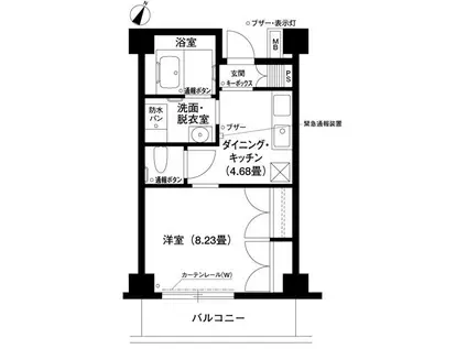 芦屋の杜(1DK/1階)の間取り写真