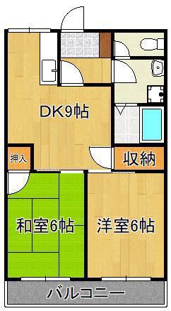 K&Nビル(2DK/4階)の間取り写真